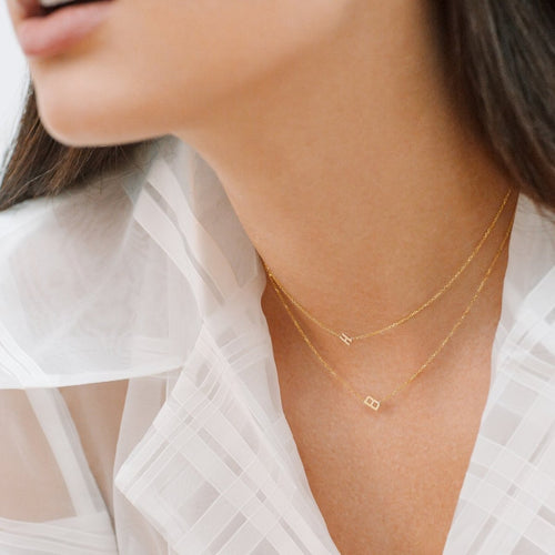 Mini Mini Letter Necklace - Kelly Bello Design