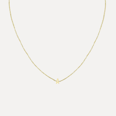 Mini Heart & Diamond Bezels Necklace