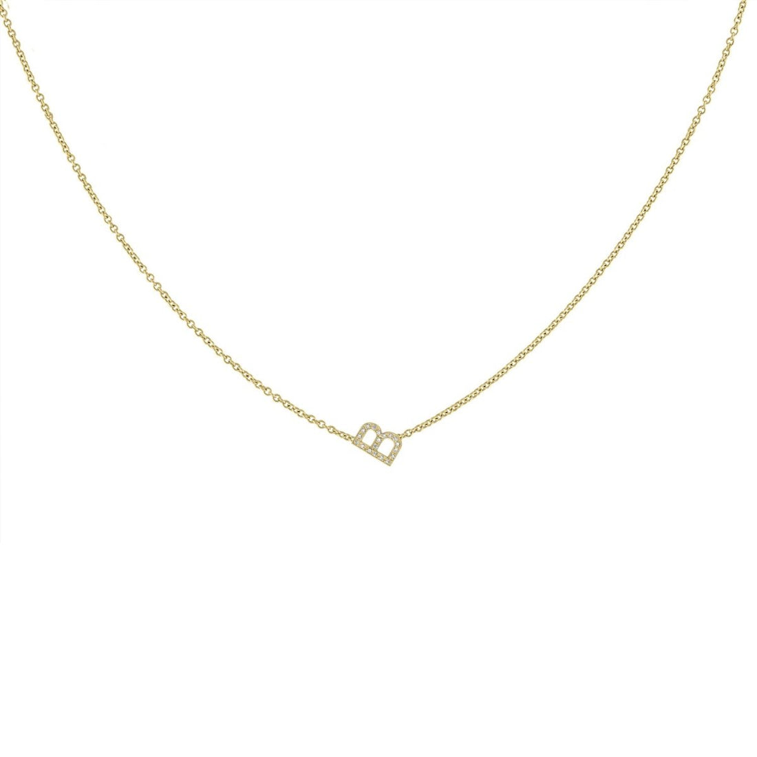 Mini Pavé Letter Necklace | Kelly Bello Design®