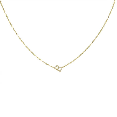 Mini Pavé Letter Necklace - Kelly Bello Design