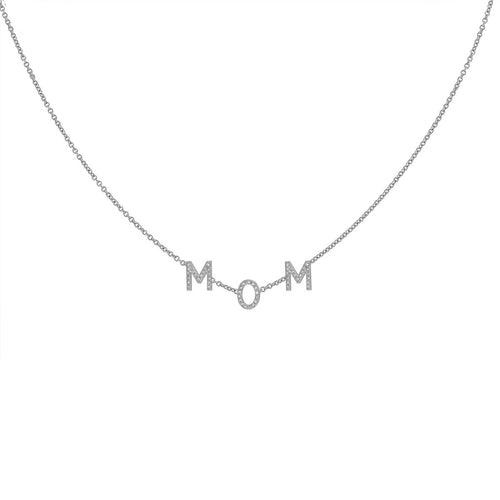Mini Pavé Letter Necklace (custom) - Kelly Bello Design