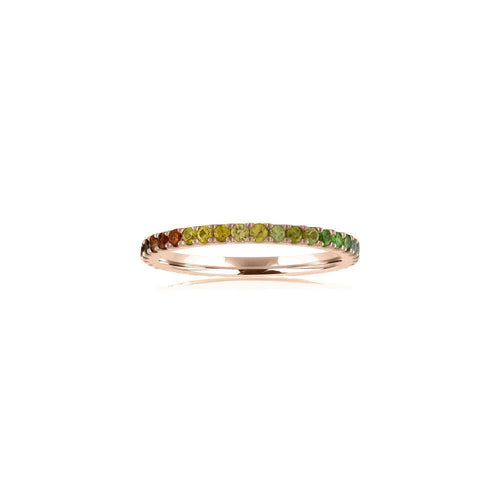 Ombre Rainbow Eternity Band - Kelly Bello Design