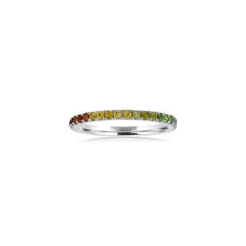 Ombre Rainbow Eternity Band - Kelly Bello Design
