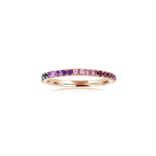 Ombre Rainbow Eternity Band - Kelly Bello Design