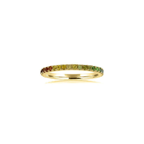 Ombre Rainbow Eternity Band - Kelly Bello Design