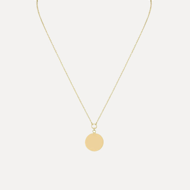 Single Disk Necklace Small